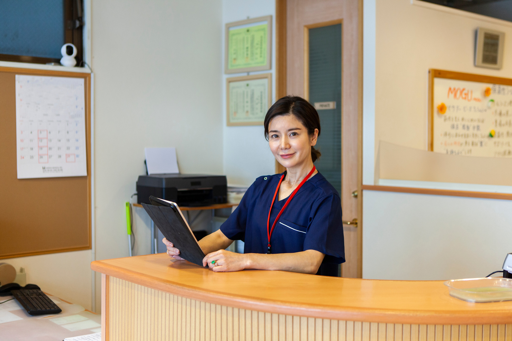 Japanese female hospital staff.